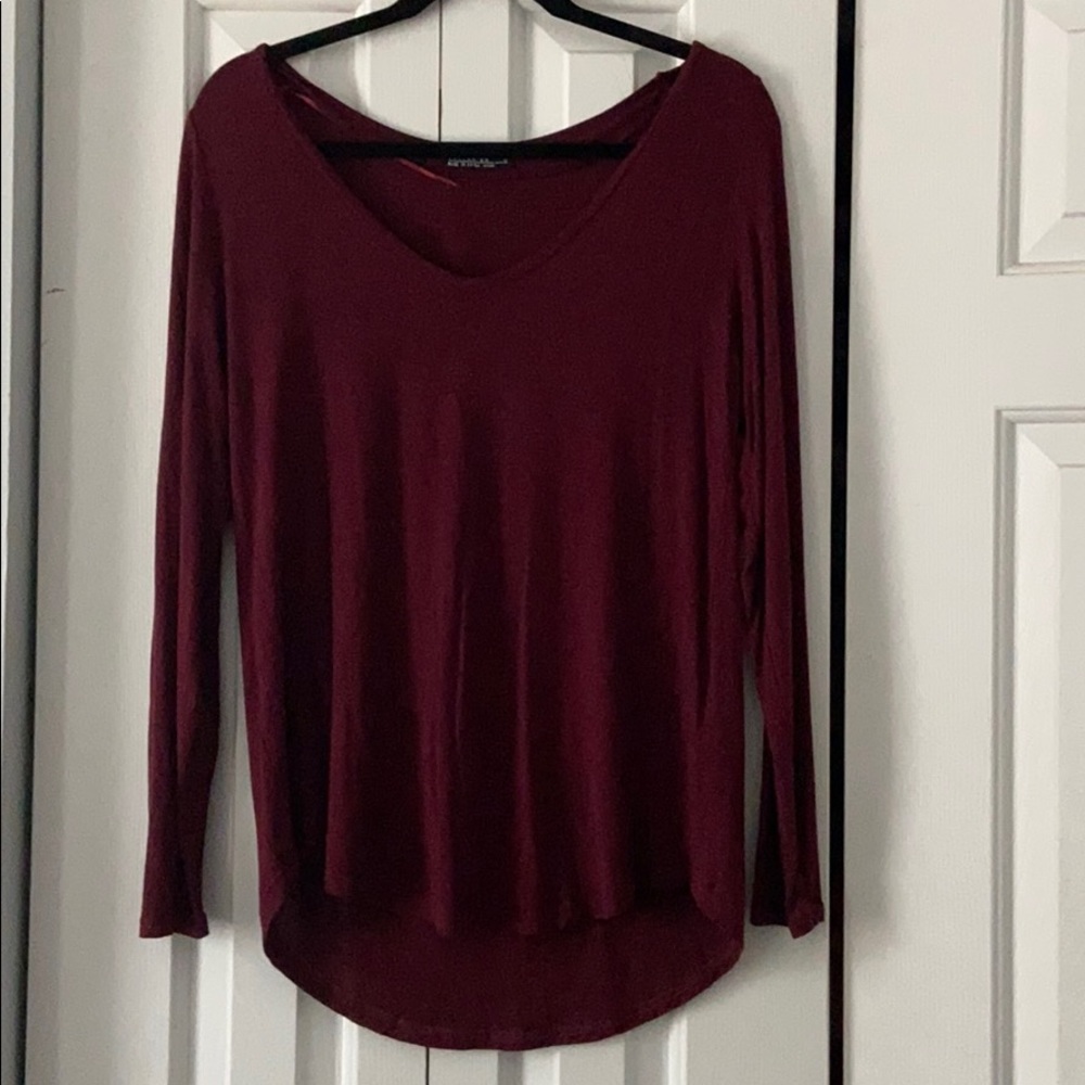 Wine Red Long Sleeve Tee from Cotton On